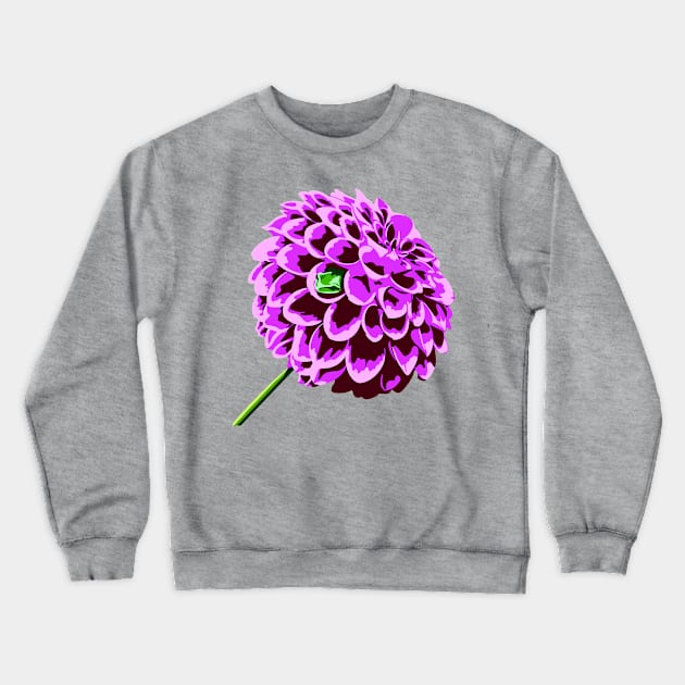 Frog in purple flower Crewneck Sweatshirt by Munda Lyn